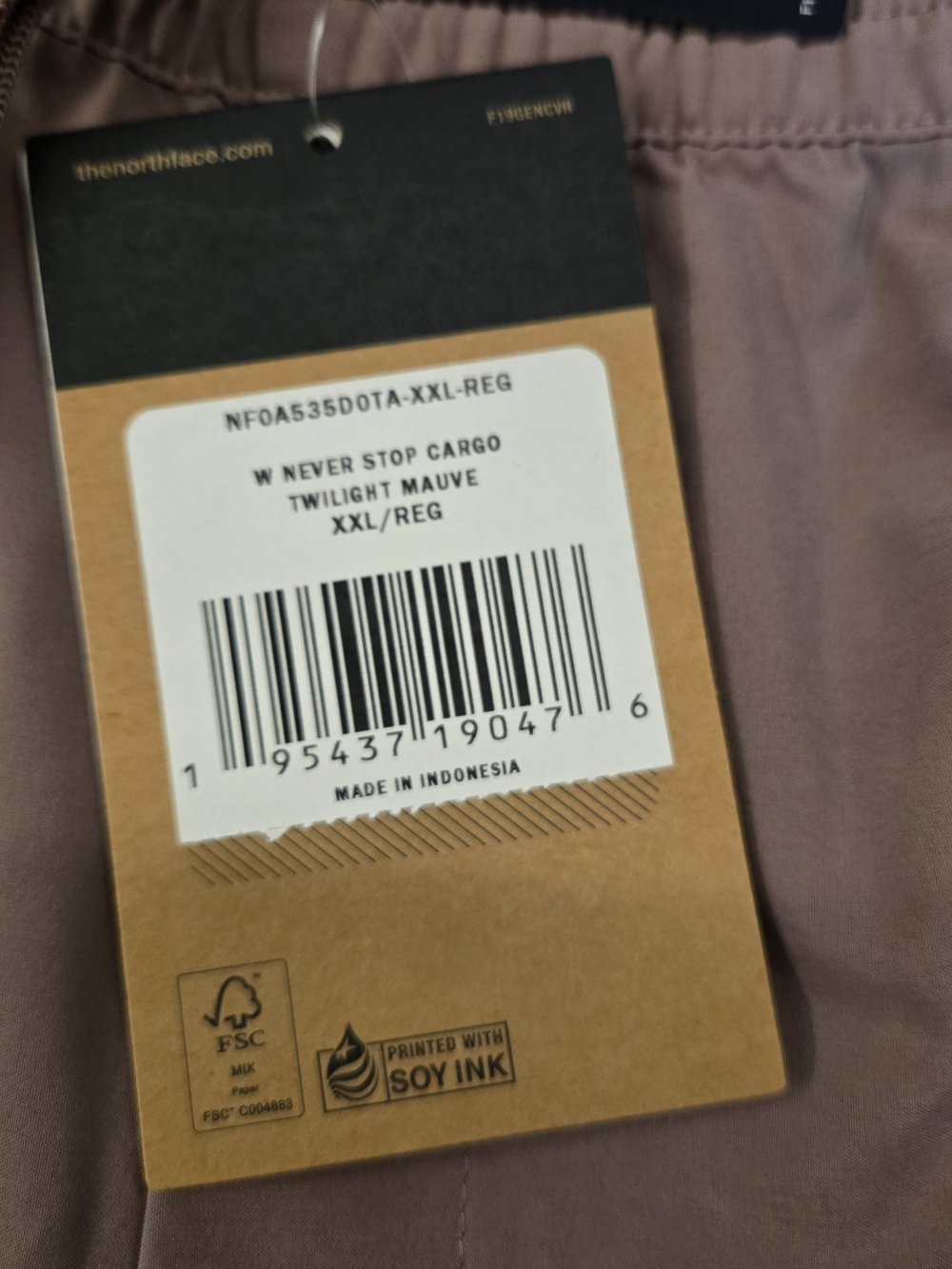 The North Face Never Stop Wearing Cargo Pants NWT Twilight Mauve XXL - Picture 3 of 8